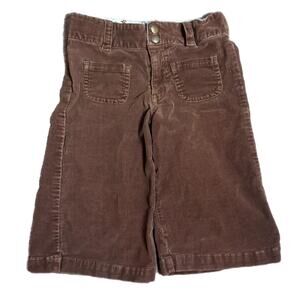 Y2k brown kids  corduroy capri gaucho shorts (6)
